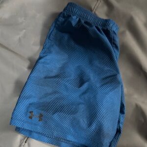 Under Armour Blue and Black Striped Shorts